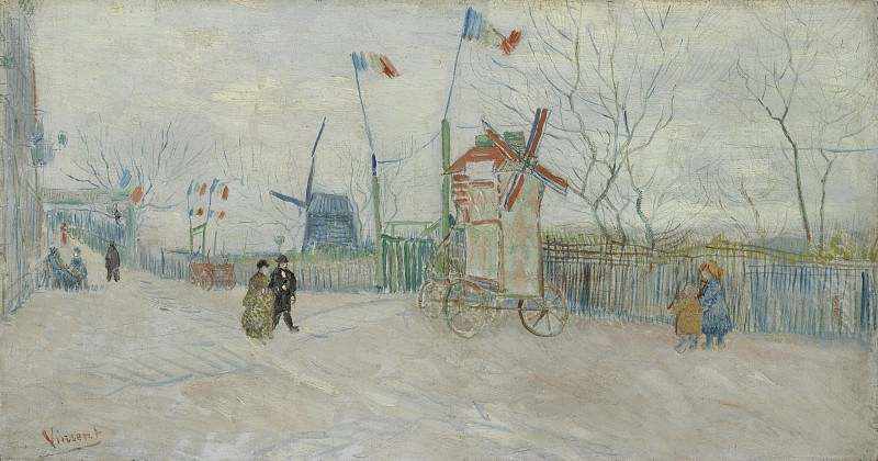 «Уличная сцена на Монмартре» Ван Гога